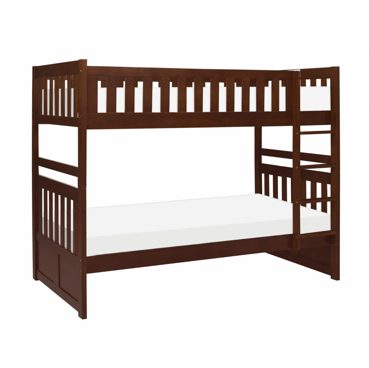 Rowe Dark Cherry Twin/Twin Bunk Bed from Homelegance - Luna Furniture