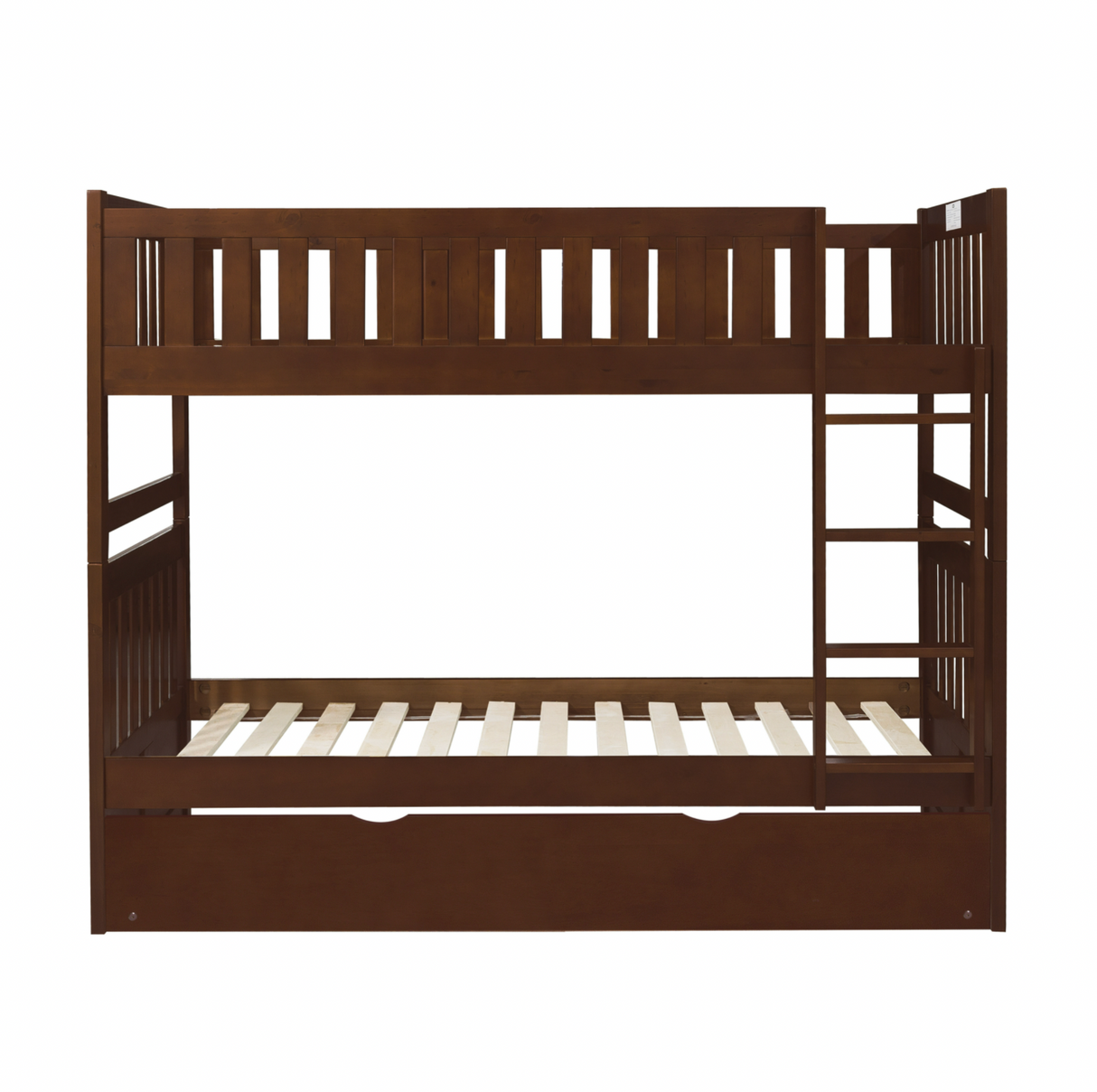 Rowe Dark Cherry Twin/Twin Bunk Bed with Twin Trundle from Homelegance - Luna Furniture