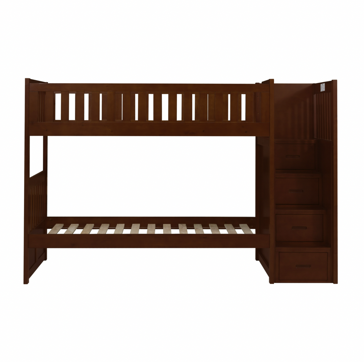 Rowe Dark Cherry Twin/Twin Step Bunk Bed from Homelegance - Luna Furniture