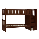 Rowe Dark Cherry Twin/Twin Step Bunk Bed from Homelegance - Luna Furniture