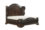 Royal Highlands Rich Cherry King Upholstered Panel Bed from Homelegance - Luna Furniture
