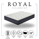 Royal Ultra Plush 12" Hybrid King Mattress from Happy Homes - Luna Furniture