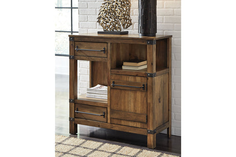 Roybeck Light Brown/Bronze Accent Cabinet from Ashley - Luna Furniture
