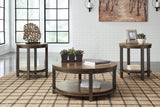 Roybeck Light Brown/Bronze Table from Ashley - Luna Furniture
