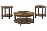 Roybeck Light Brown/Bronze Table from Ashley - Luna Furniture