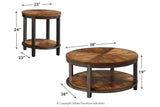 Roybeck Light Brown/Bronze Table from Ashley - Luna Furniture
