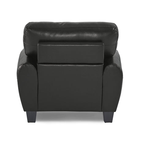 Rubin Black Faux Leather Chair from Homelegance - Luna Furniture