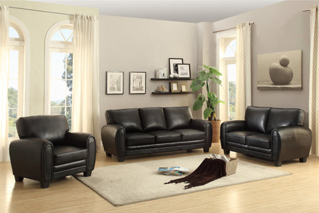 Rubin Black Faux Leather Chair from Homelegance - Luna Furniture