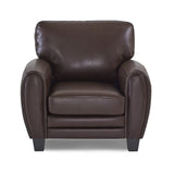 Rubin Dark Brown Faux Leather Chair from Homelegance - Luna Furniture