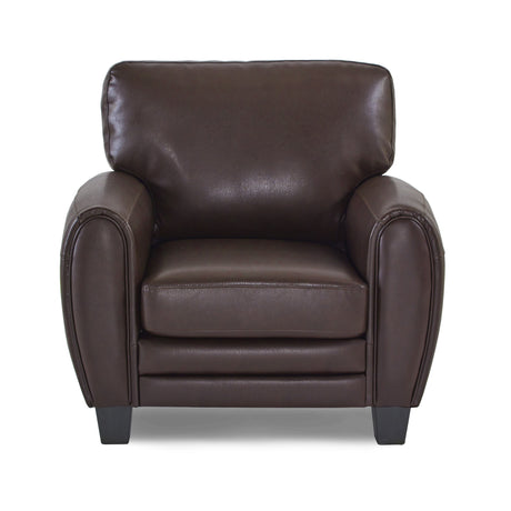 Rubin Dark Brown Faux Leather Chair from Homelegance - Luna Furniture