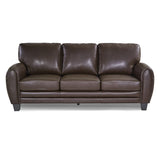 Rubin Dark Brown Faux Leather Sofa from Homelegance - Luna Furniture