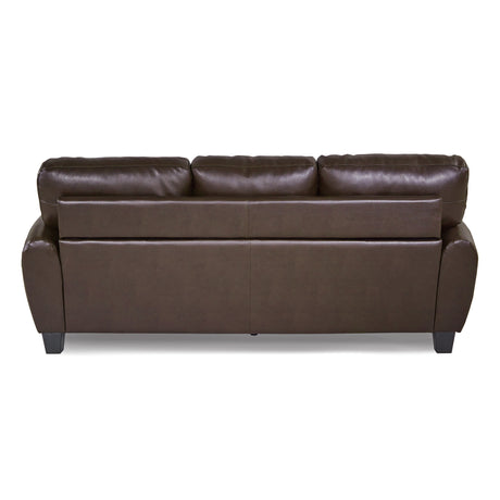 Rubin Dark Brown Faux Leather Sofa from Homelegance - Luna Furniture