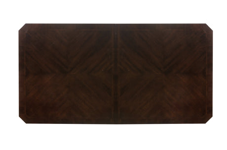 Russian Hill Warm Cherry 112" Double Pedestal Extendable Dining Table from Homelegance - Luna Furniture