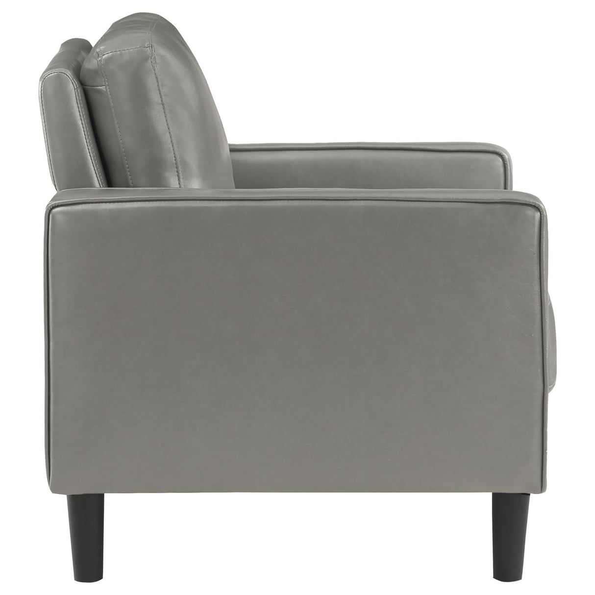 Ruth Gray Faux Leather Upholstered Track Arm Accent Chair from Coaster - Luna Furniture