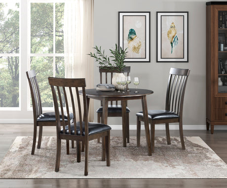 Rutland Espresso 5-Piece Dining Set from Homelegance - Luna Furniture
