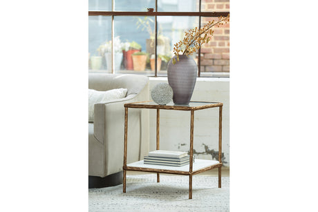 Ryandale Antique Brass Finish Accent Table from Ashley - Luna Furniture