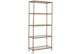 Ryandale Antique Brass Finish Bookcase from Ashley - Luna Furniture