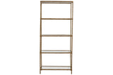 Ryandale Antique Brass Finish Bookcase from Ashley - Luna Furniture