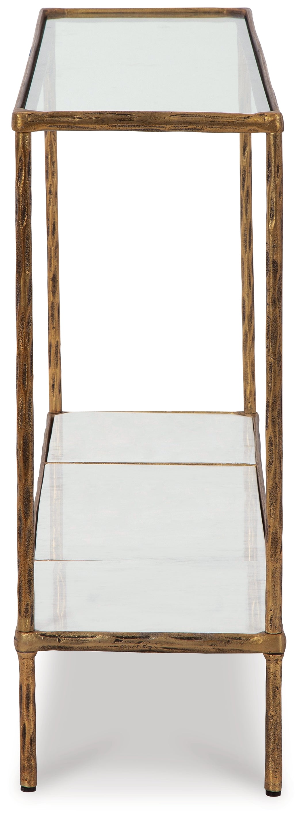 Ashley Ryandale Antique Brass Finish Console Sofa Table - Luna