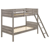 Ryder Weathered Taupe Twin over Twin Bunk Bed from Coaster - Luna Furniture