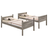 Ryder Weathered Taupe Twin over Twin Bunk Bed from Coaster - Luna Furniture