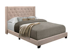 Barzini Beige Queen Upholstered Bed - Luna Furniture