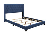 Barzini Blue Queen Upholstered Bed - Luna Furniture