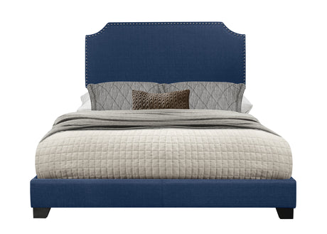 Miranda Blue King Upholstered Bed