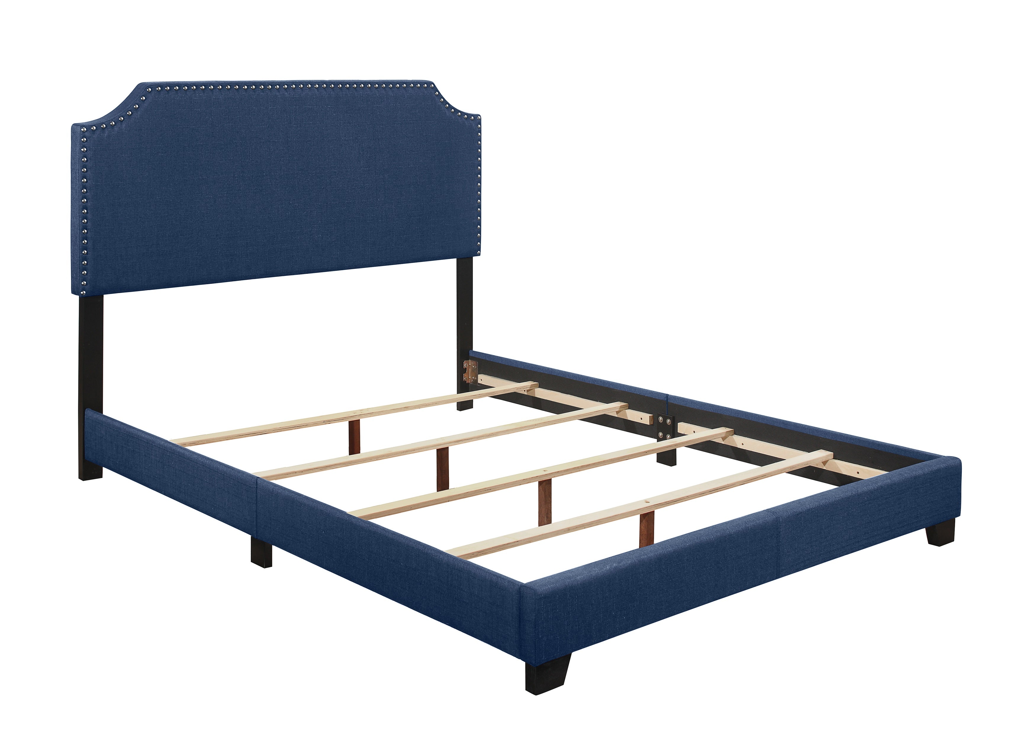 Miranda Blue Queen Upholstered Bed from Homelegance - Luna Furniture