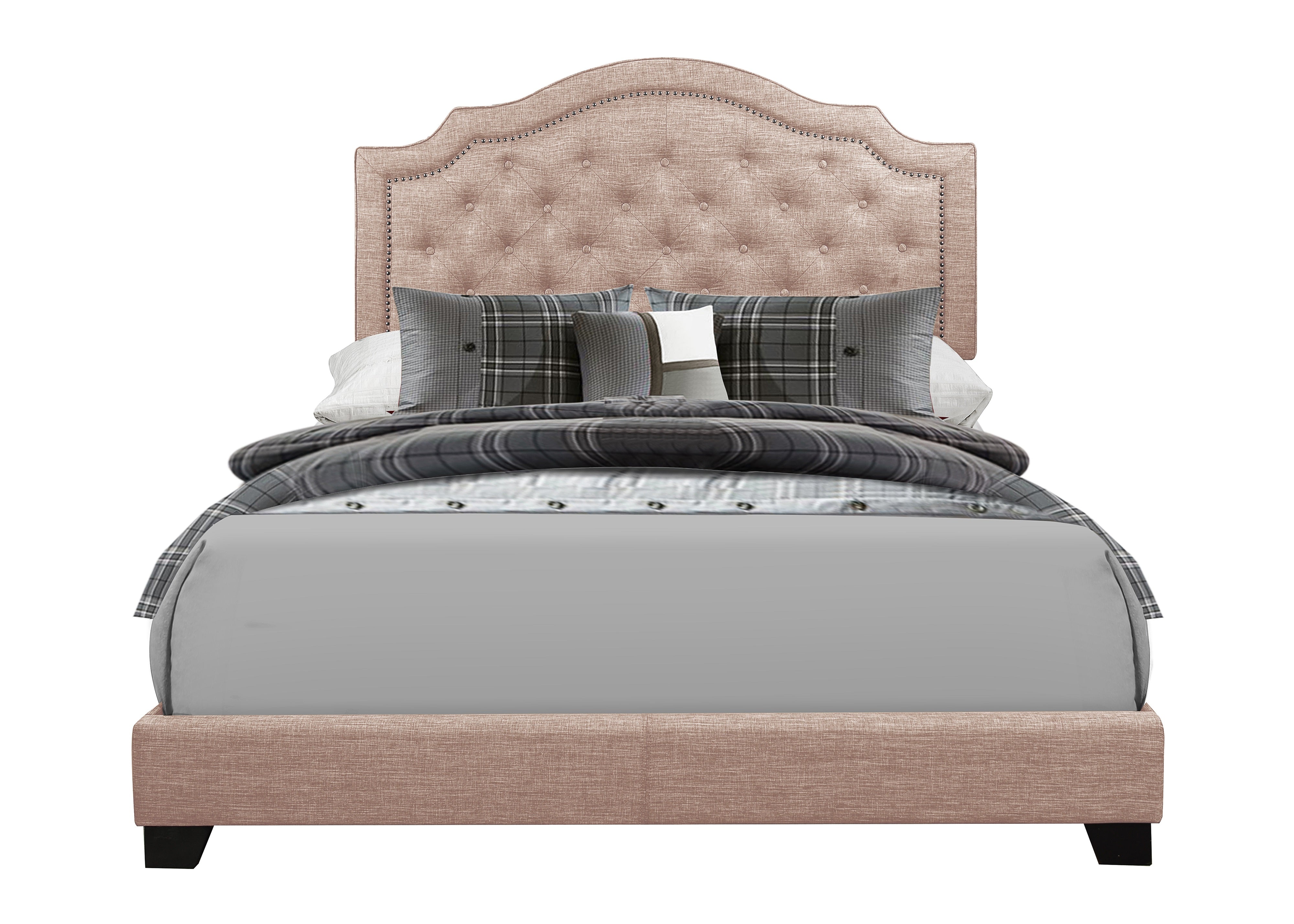 Sandy Beige Full Upholstered Bed from Homelegance - Luna Furniture