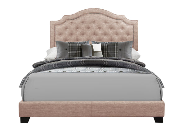 Sandy Beige King Upholstered Bed