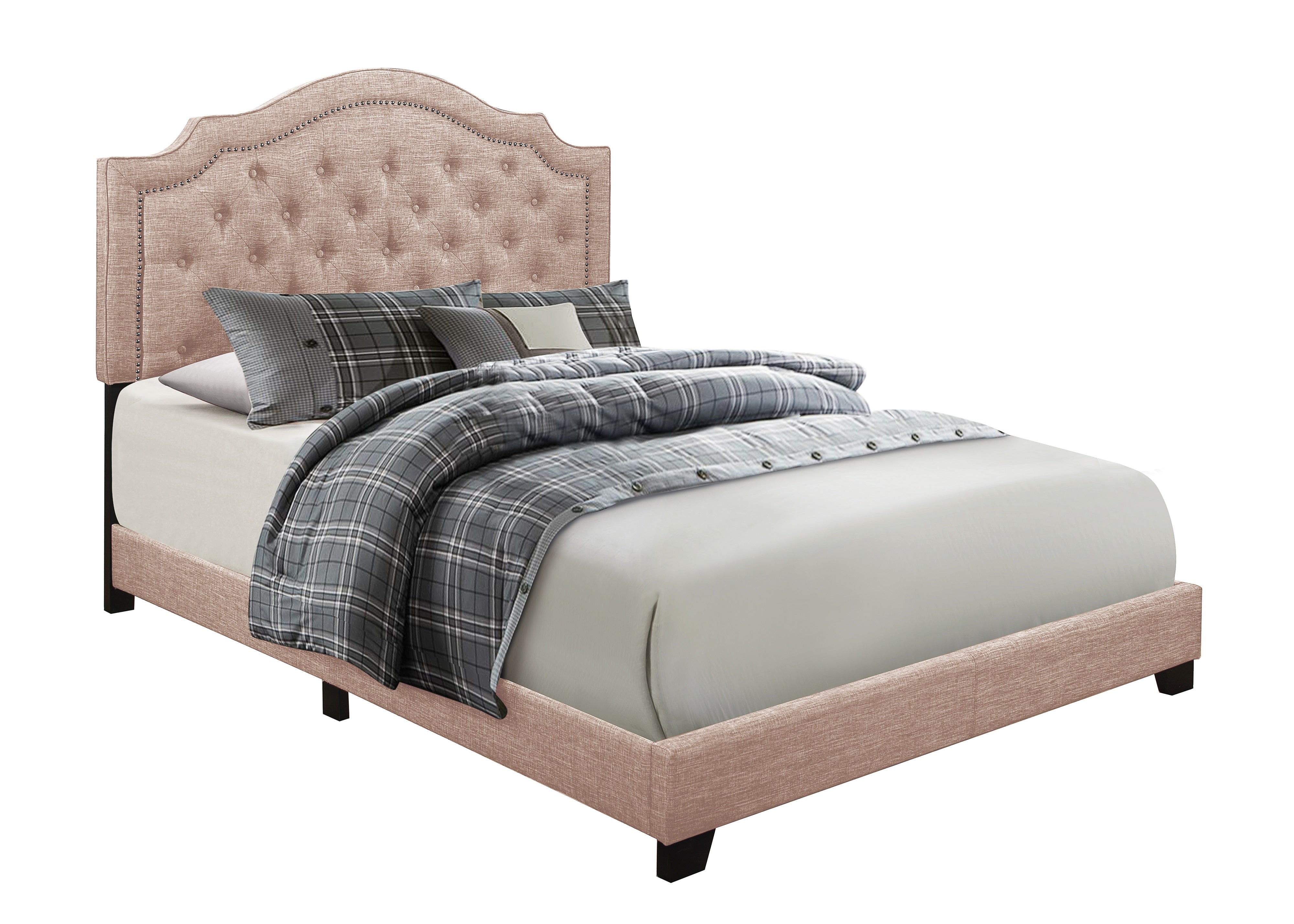 Sandy Beige Full Upholstered Bed from Homelegance - Luna Furniture