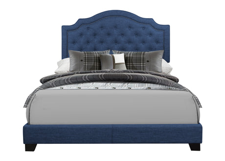 Sandy Blue Full Upholstered Bed