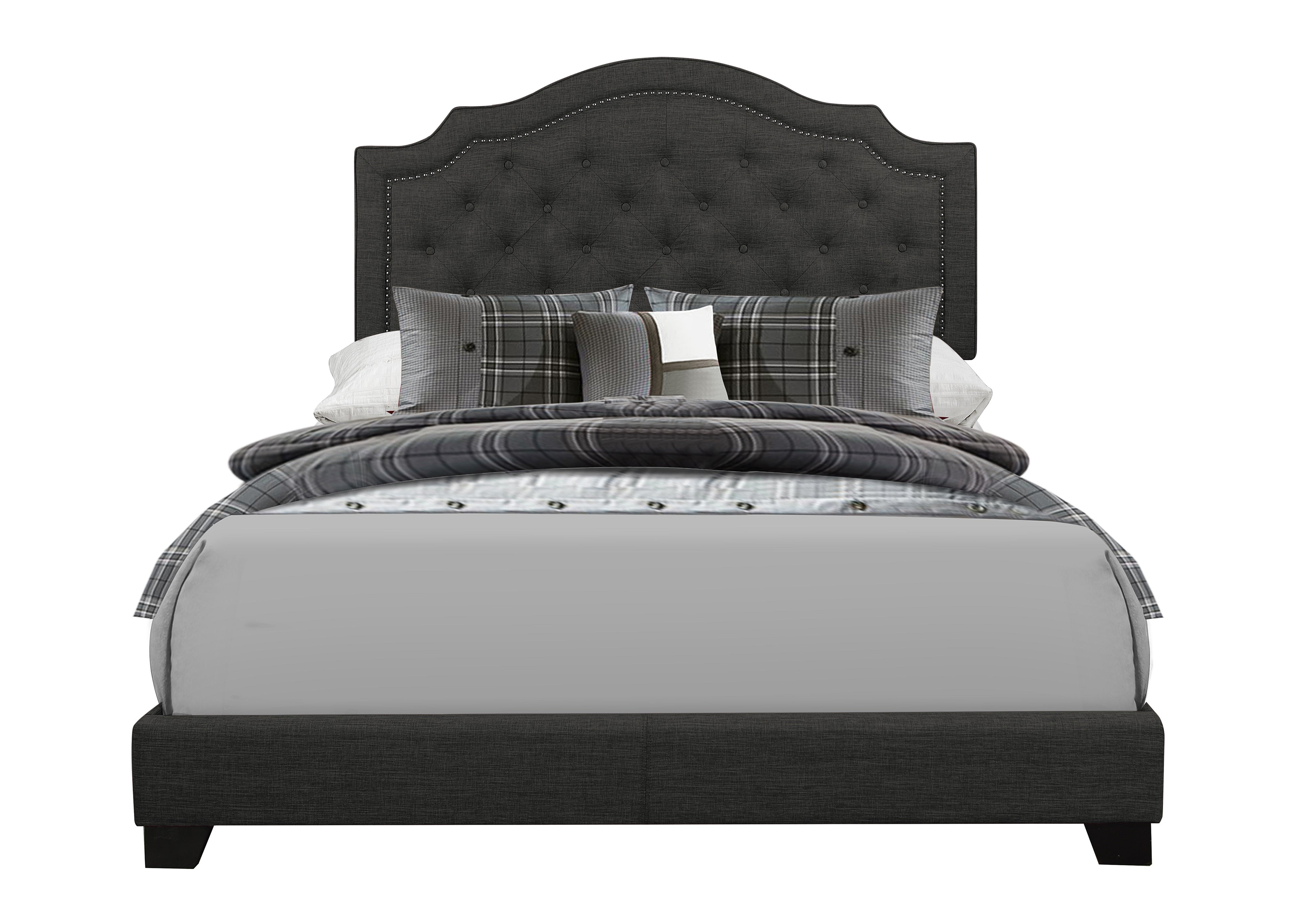 Sandy Dark Gray Full Upholstered Bed from Homelegance - Luna Furniture