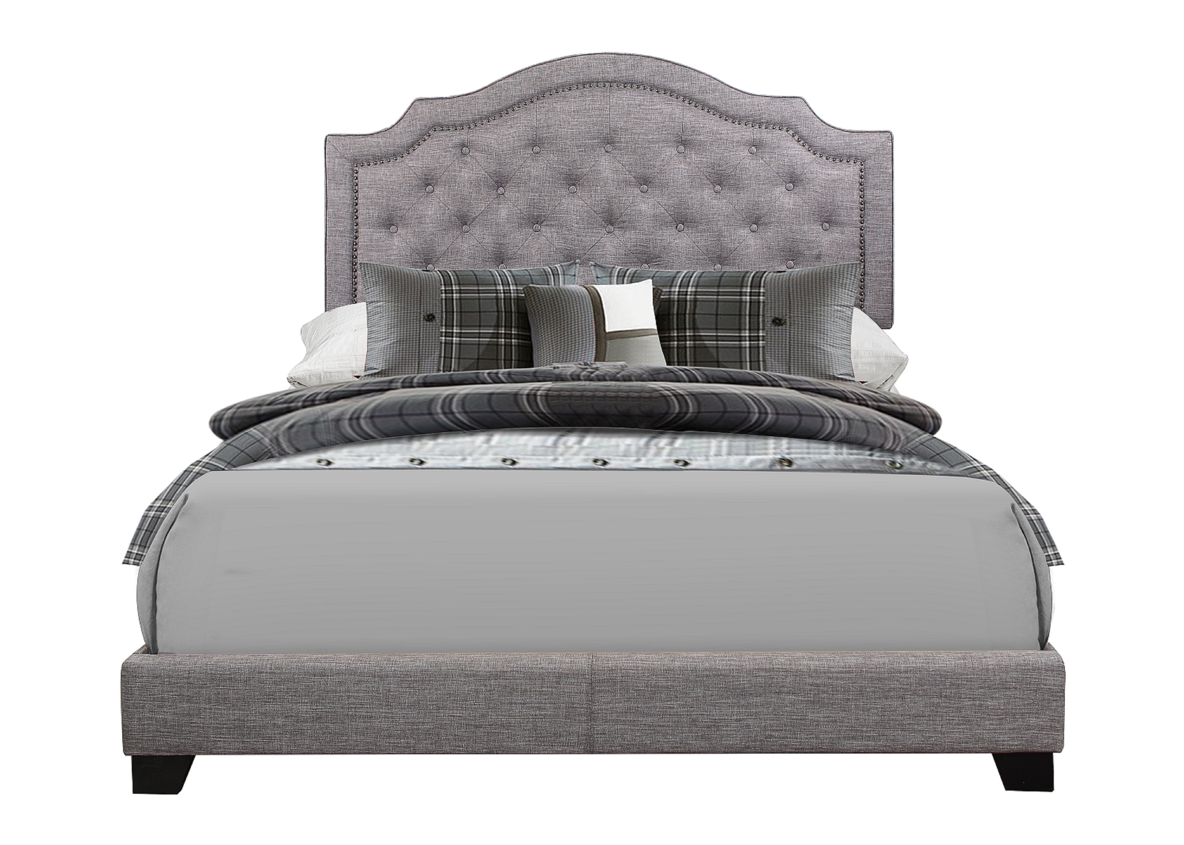 Sandy Gray Queen Upholstered Bed from Homelegance - Luna Furniture