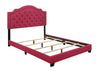 Sandy Pink Queen Upholstered Bed