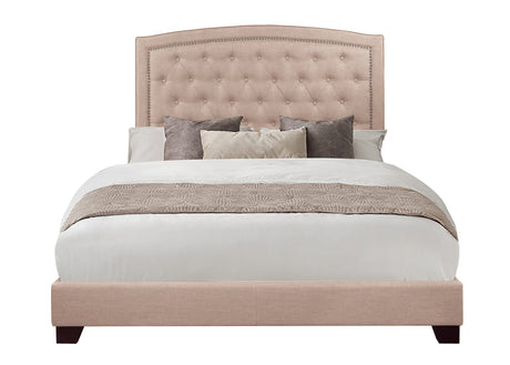 Linda Beige Queen Upholstered Bed from Homelegance - Luna Furniture