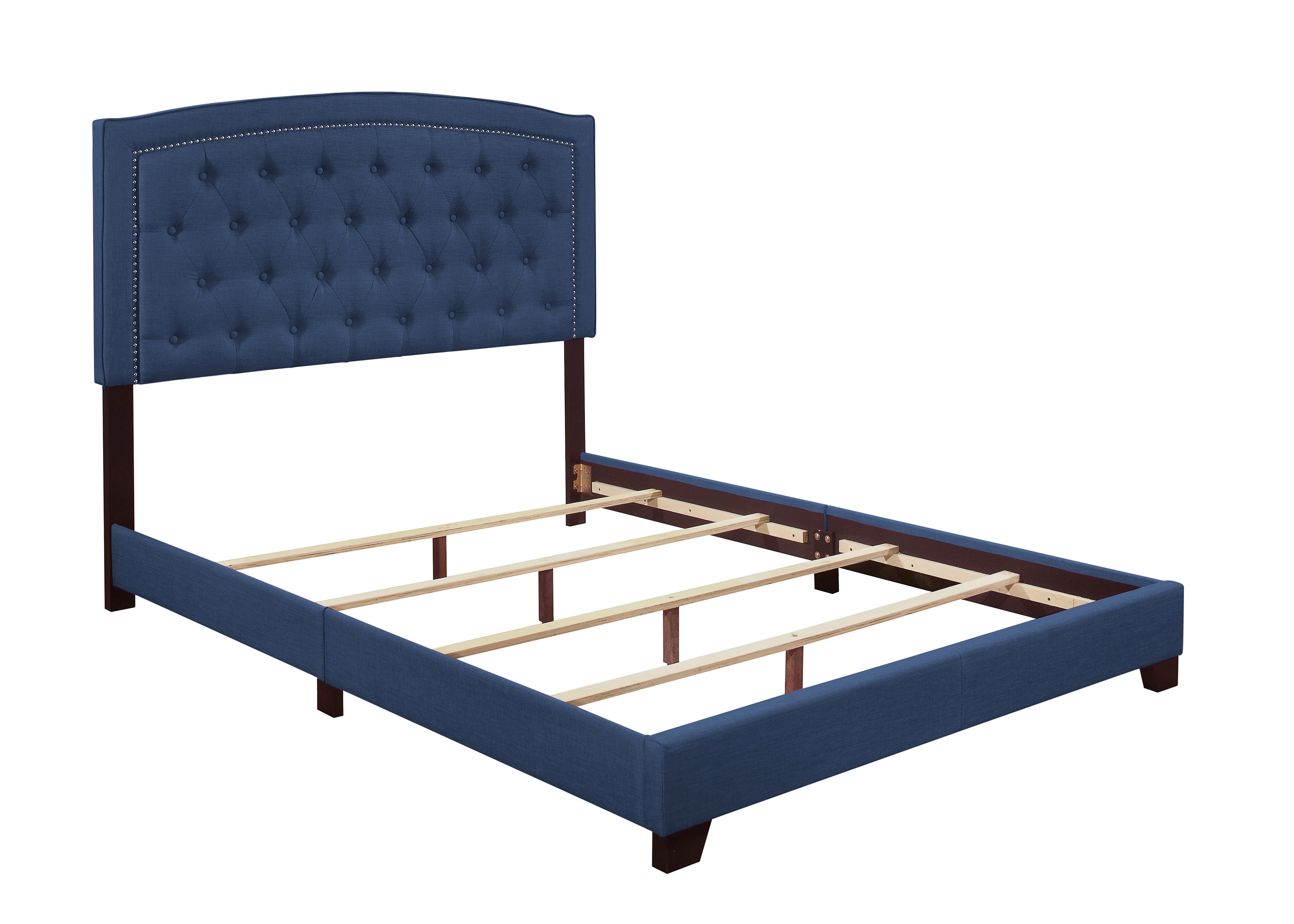 Linda Blue Queen Upholstered Bed from Homelegance - Luna Furniture