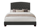 Linda Dark Gray King Upholstered Bed from Homelegance - Luna Furniture