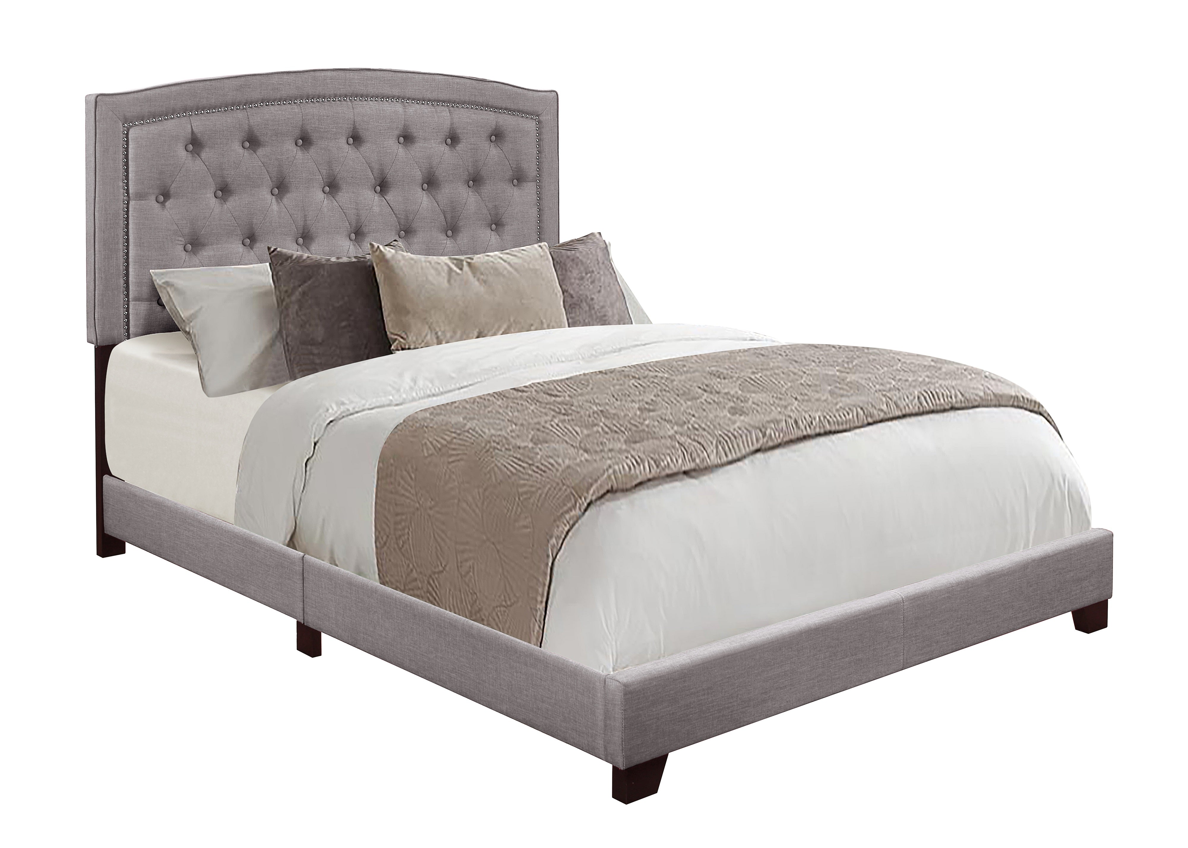 Linda Gray Full Upholstered Bed from Homelegance - Luna Furniture