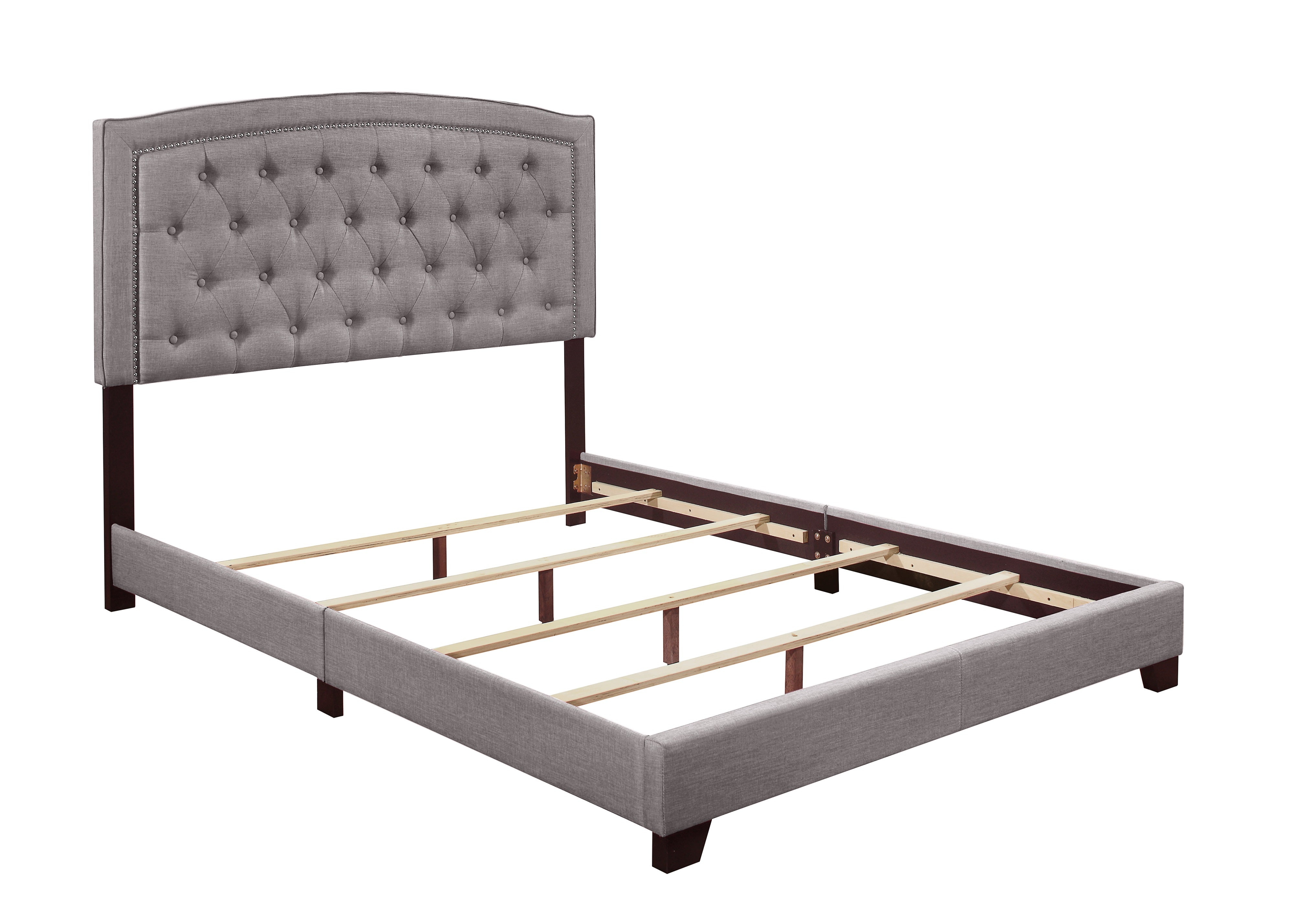 Linda Gray King Upholstered Bed from Homelegance - Luna Furniture