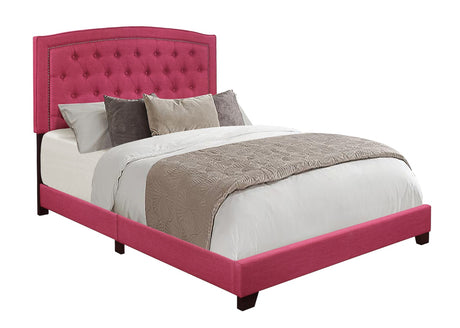 Linda Pink Queen Upholstered Bed