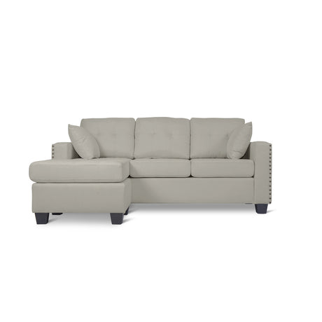 Donne Light Gray Reversible Sofa Chaise