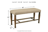 [SPECIAL] Lettner Gray/Brown Dining Bench from Ashley - Luna Furniture