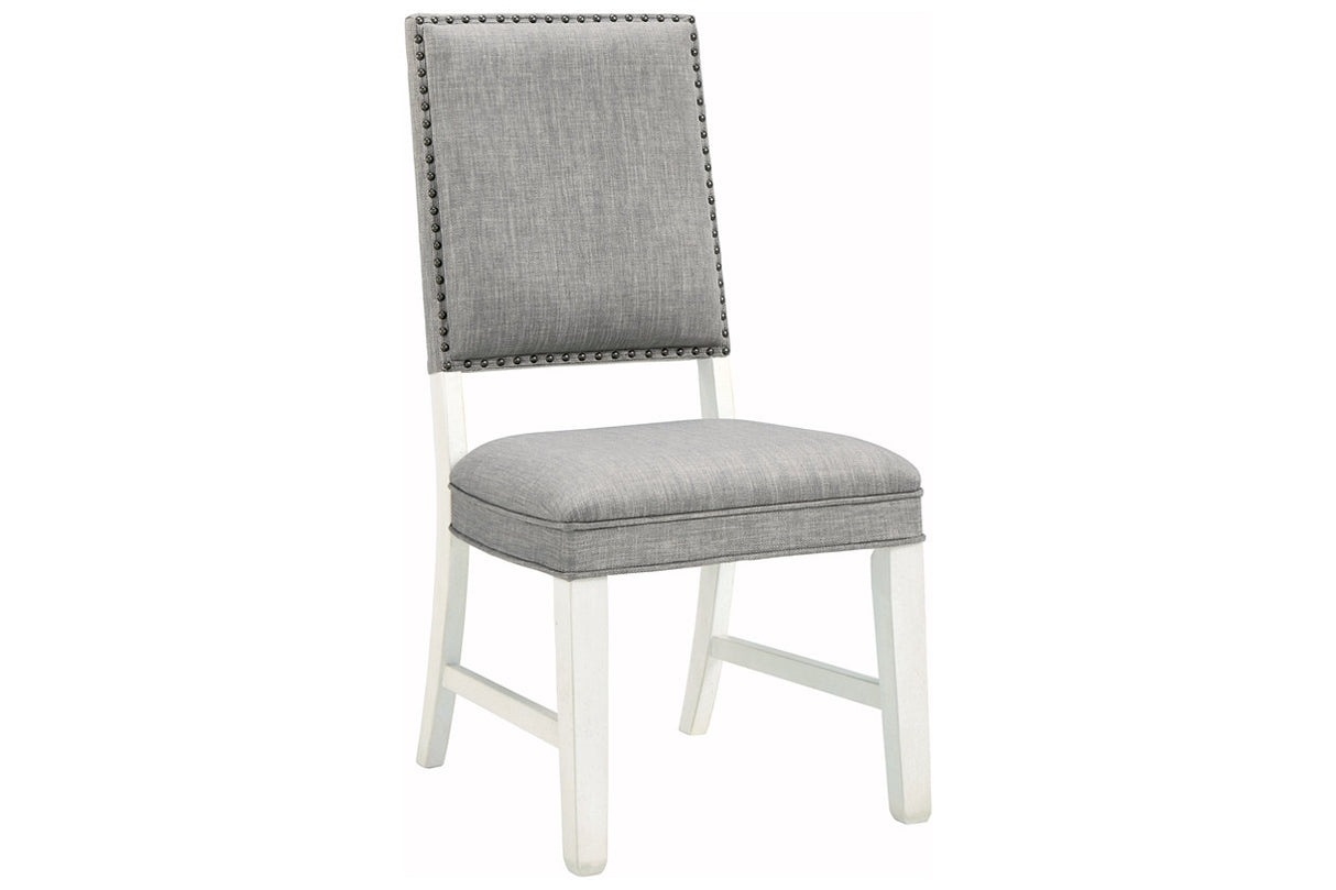 [SPECIAL] Nashbryn Gray/White Dining Chair, Set of 2 from Ashley - Luna Furniture