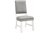 [SPECIAL] Nashbryn Gray/White Dining Chair, Set of 2 from Ashley - Luna Furniture