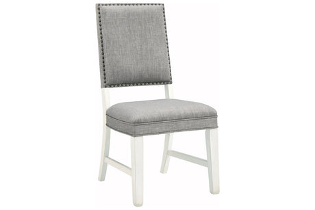 [SPECIAL] Nashbryn Gray/White Dining Chair, Set of 2 from Ashley - Luna Furniture