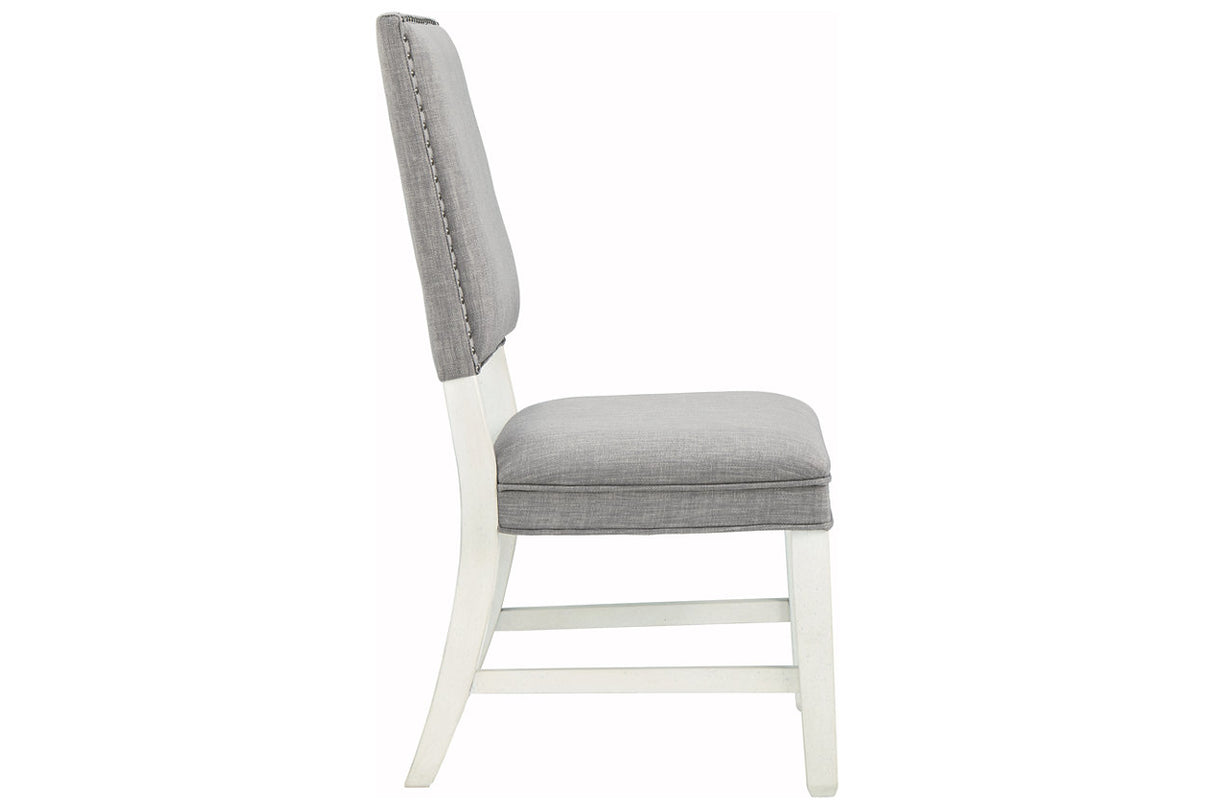 [SPECIAL] Nashbryn Gray/White Dining Chair, Set of 2 from Ashley - Luna Furniture