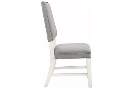 [SPECIAL] Nashbryn Gray/White Dining Chair, Set of 2 from Ashley - Luna Furniture