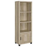Sachin Antique Pine 3-Shelf Media Tower With Storage Cabinet from Coaster - Luna Furniture